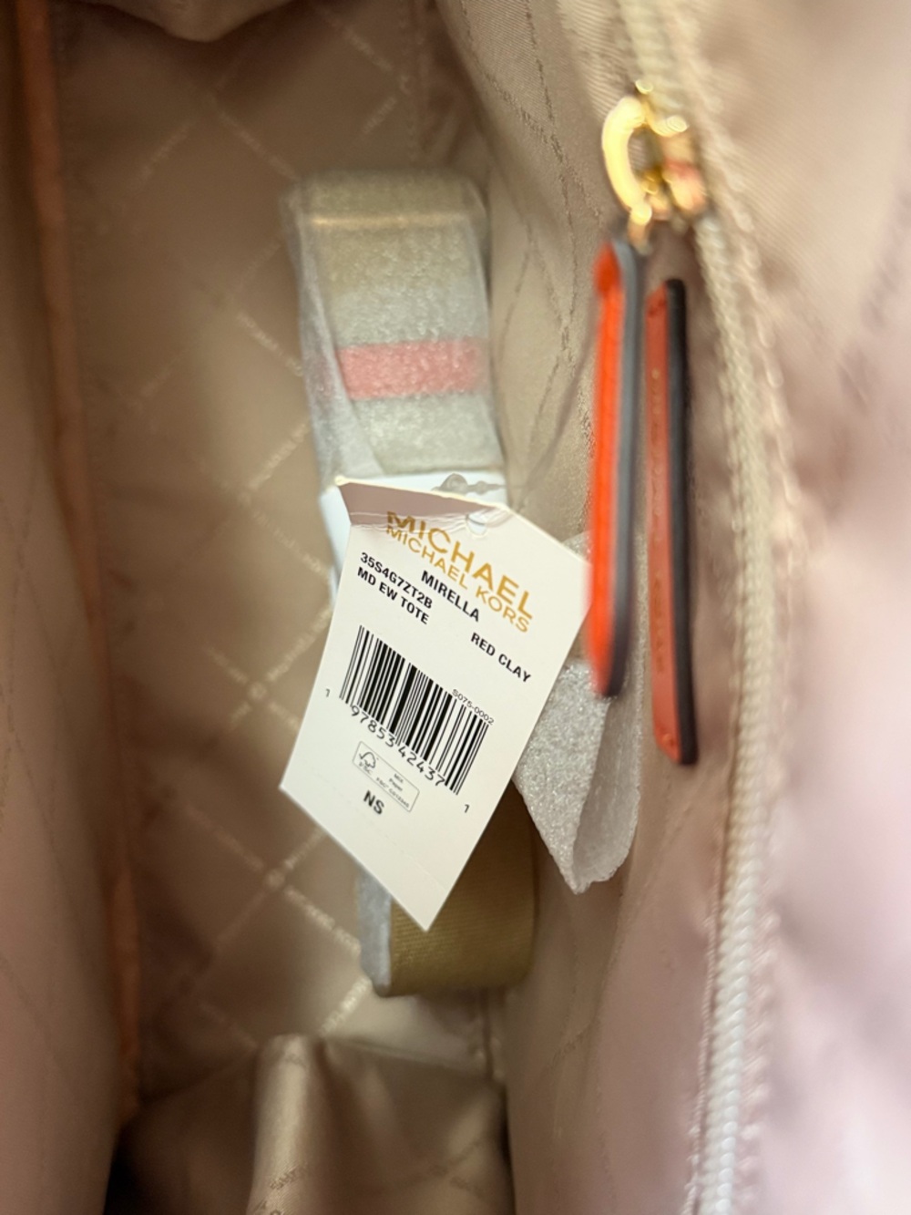 Michael Kors Coral Signature Logo Tote - Picture 4 of 4